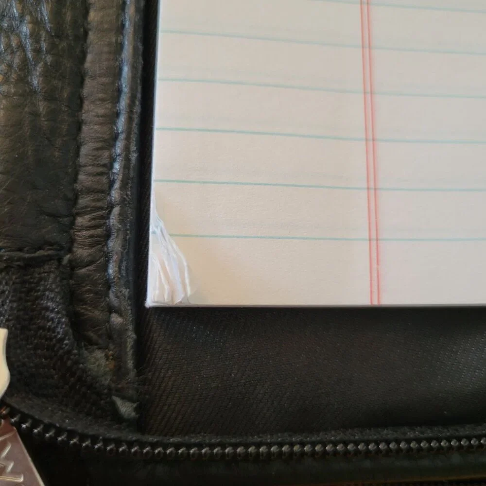 Vintage Wilsons Black Leather‎ Business Portfolio Organizer Planner Binder Strap